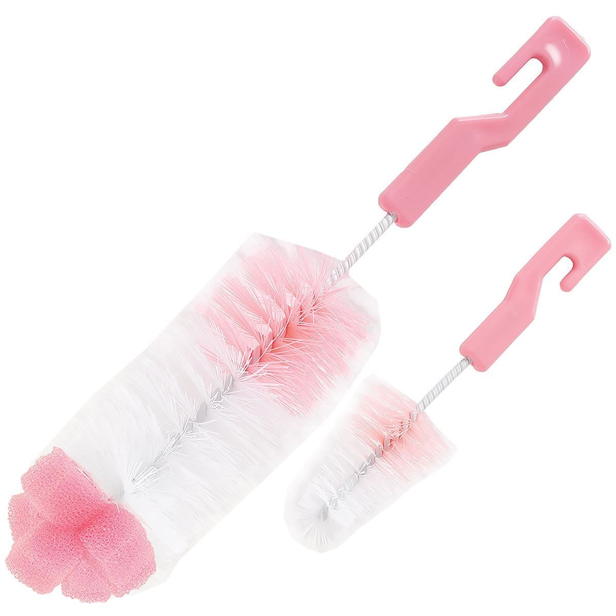 Kit De Escova Para Mamadeira Com Esponja Buba - Rosa