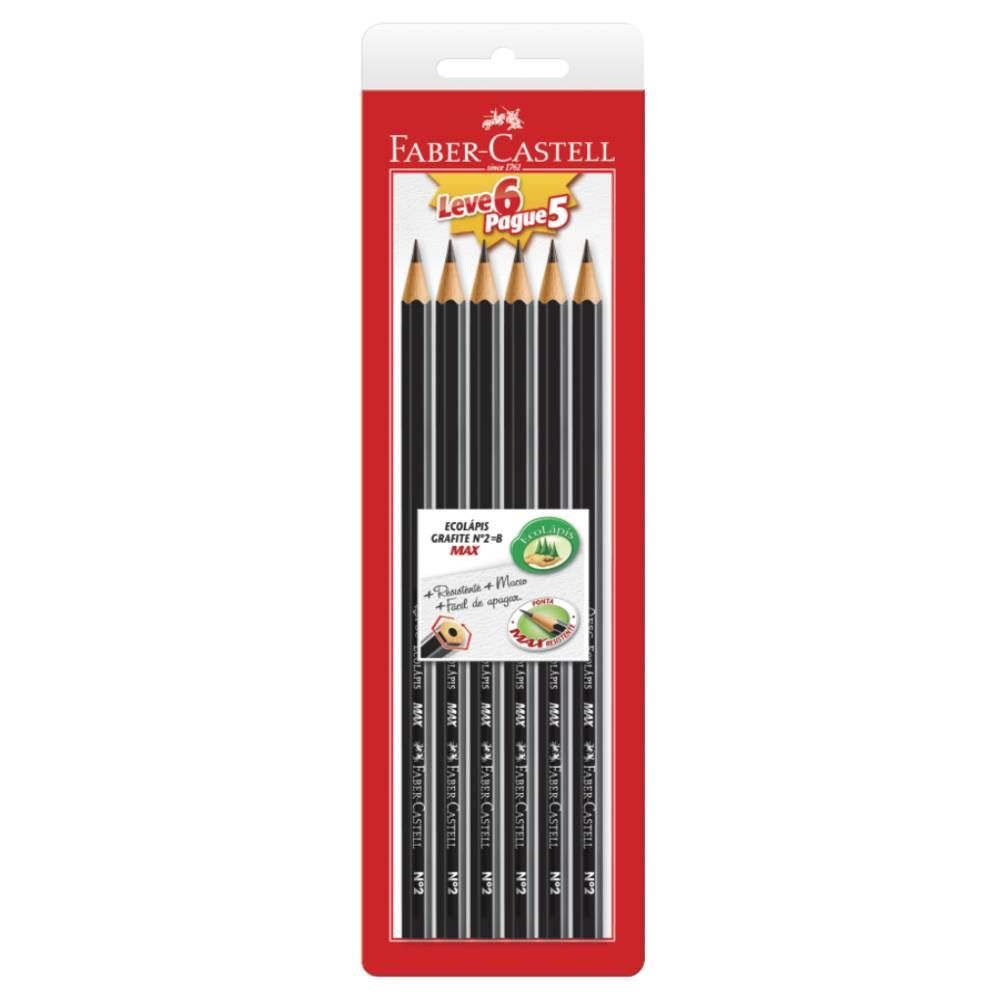 Kit Ecolápis Grafite Faber Castel - 6 Unidades