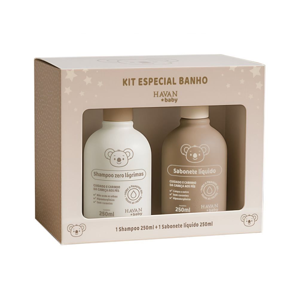 Kit Especial Banho Shampoo e Sabonete Líquido - Havan Baby