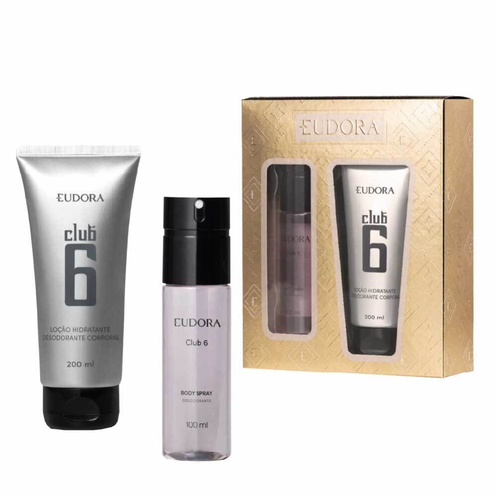 Kit Eudora Club 6 Body Spray 100Ml + Loção Corporal 200Ml