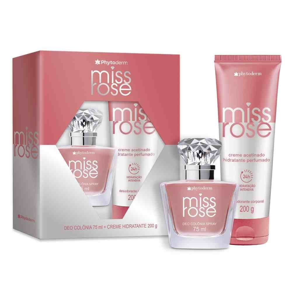 Kit Feminino Miss Rose Deo Colônia 75Ml + Creme Corporal 200Ml - Phytoderm
