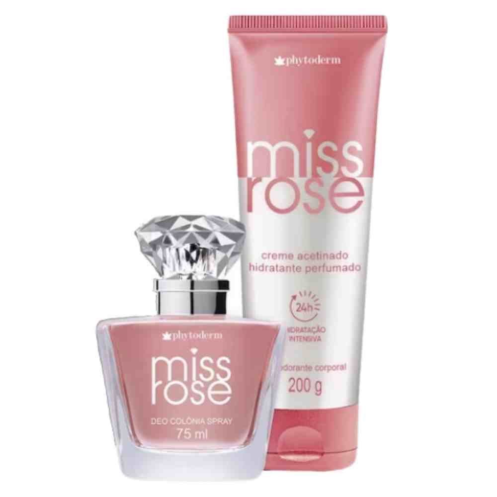 Kit Feminino Miss Rose Deo Colônia 75Ml + Creme Corporal 200Ml - Phytoderm