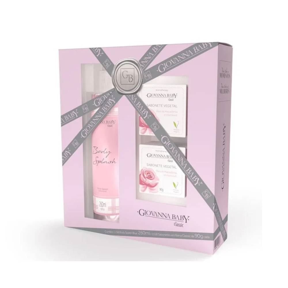 Kit Giovanna Baby Classic Body Splash 260Ml + 2 Sabonetes Vegetais 90G - Feminino