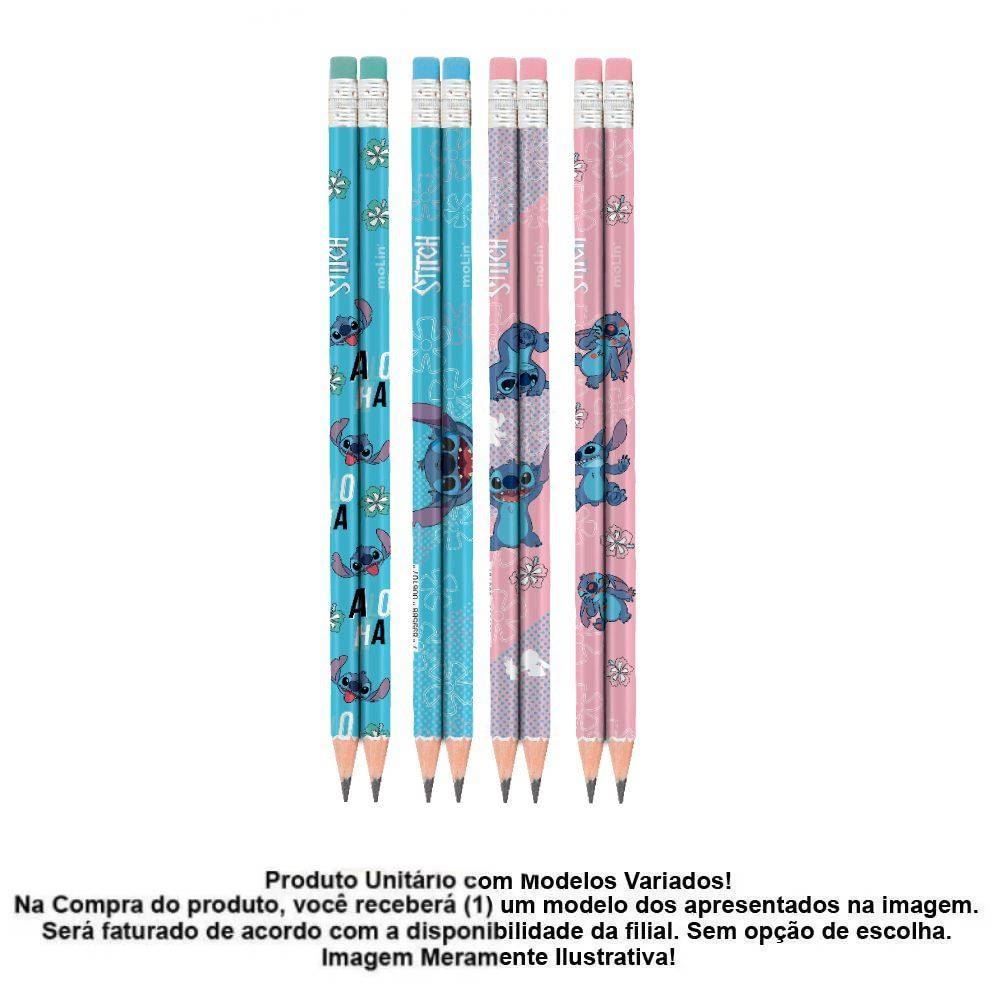 Kit Lápis De Escrever Do Stitch Molin Grafita Hb 4Pçs - 31322