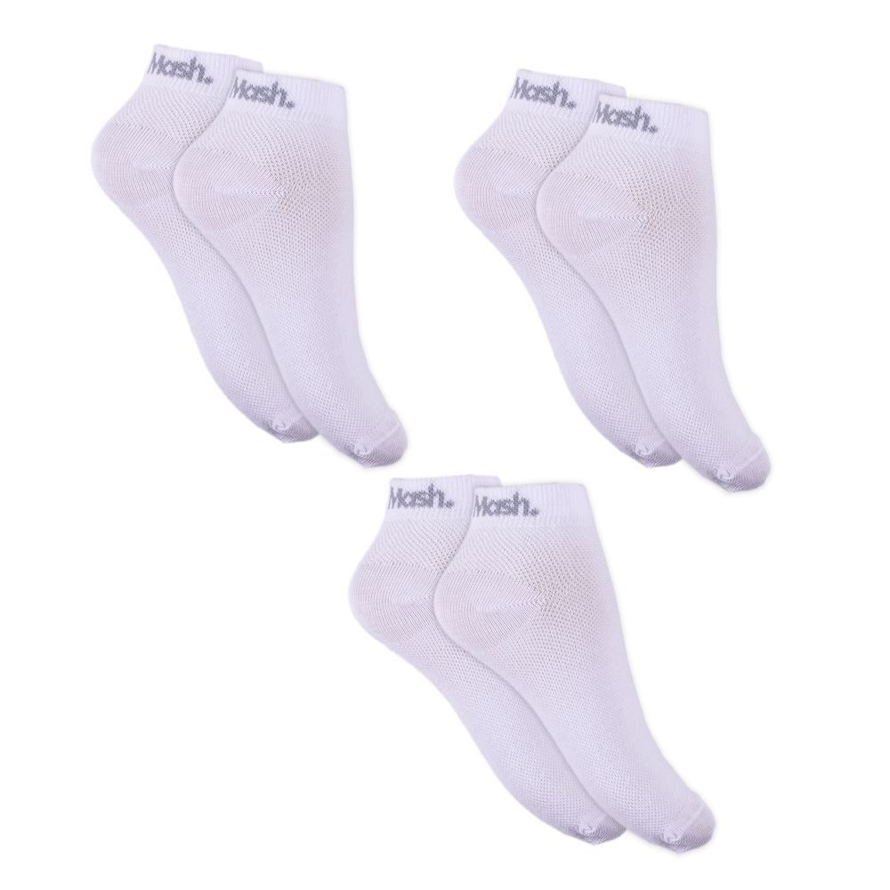 Kit Meia 03 Pares Cano Curto 39-44 Mash - Branco