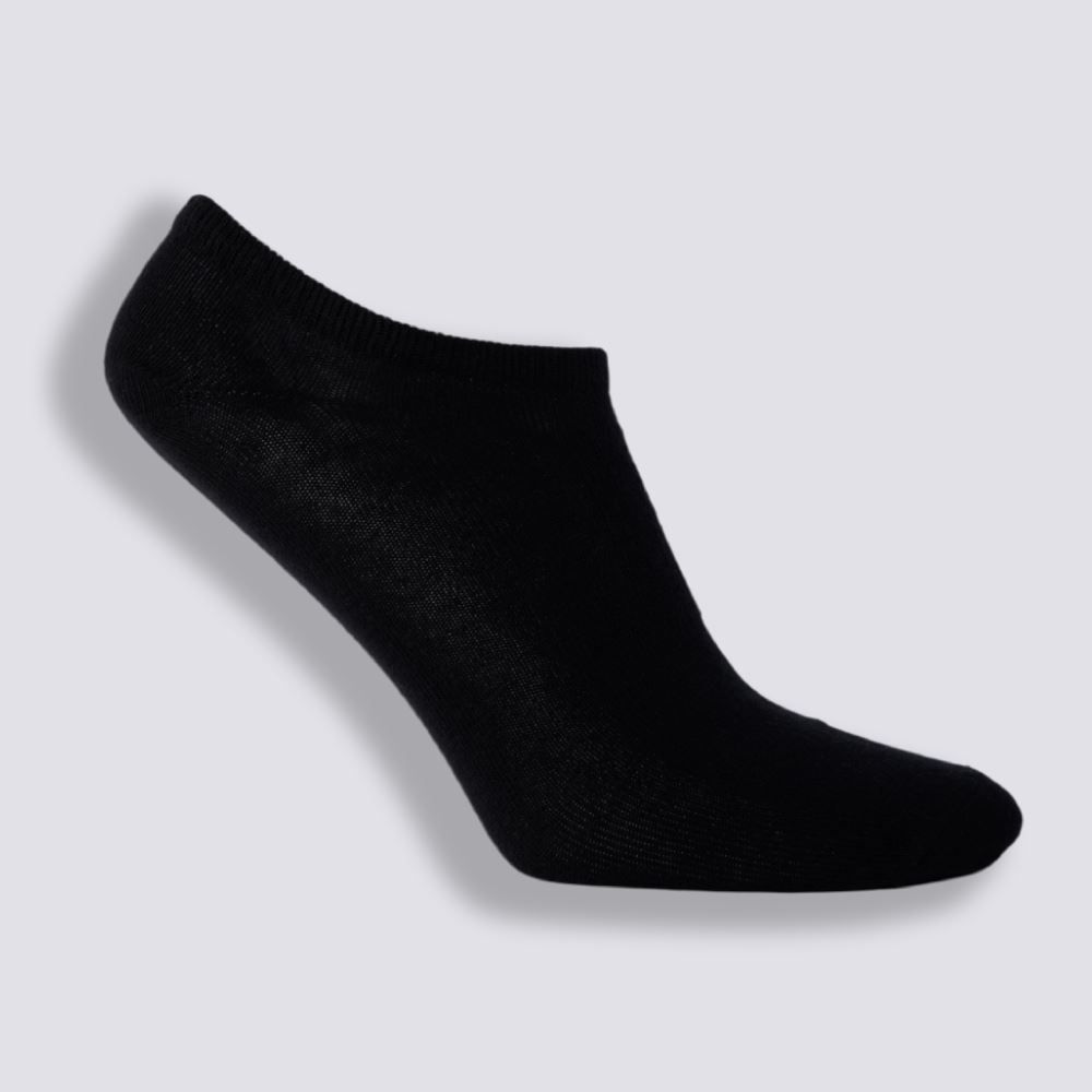 Kit Meia Feminina Com 3 Pares Cano Invisível Holla - PTO/BCO/CZA