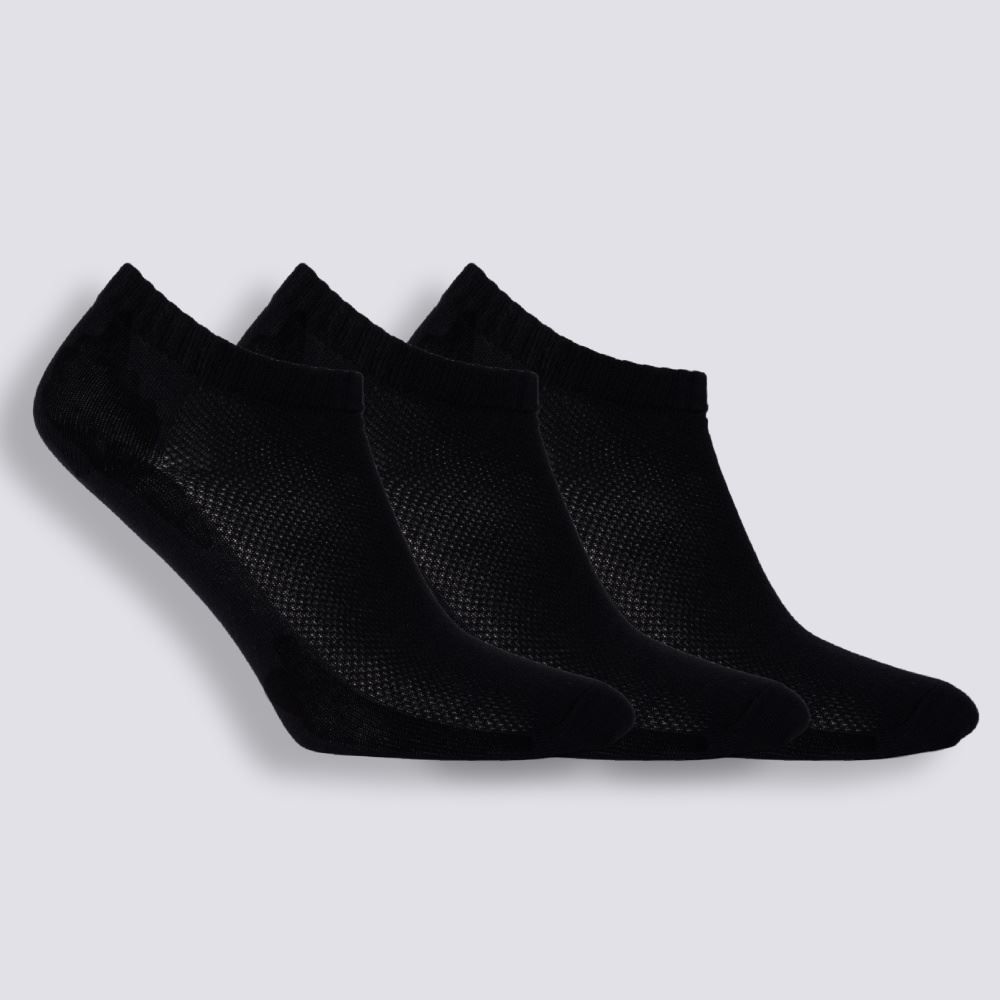 Kit Meia Masculina Com 3 Pares Cano Curto Risk - Preto