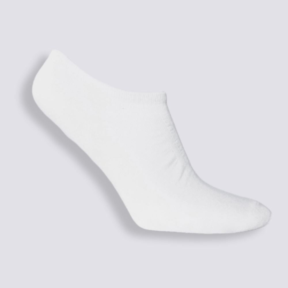 Kit Meia Masculina Com 3 Pares Cano Invisível Risk - Branco