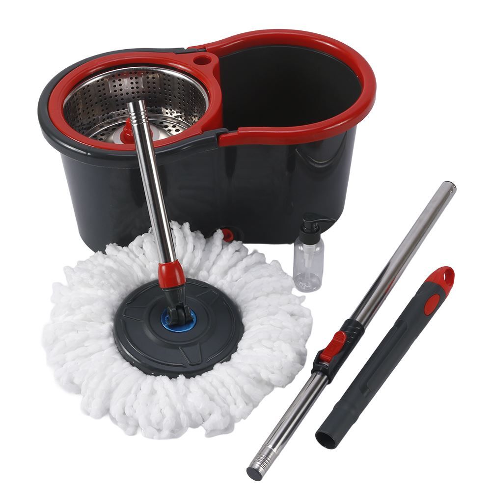 Kit Mop Giratório Pro Powermaid 13L Camesa - Vermelho com Cinza