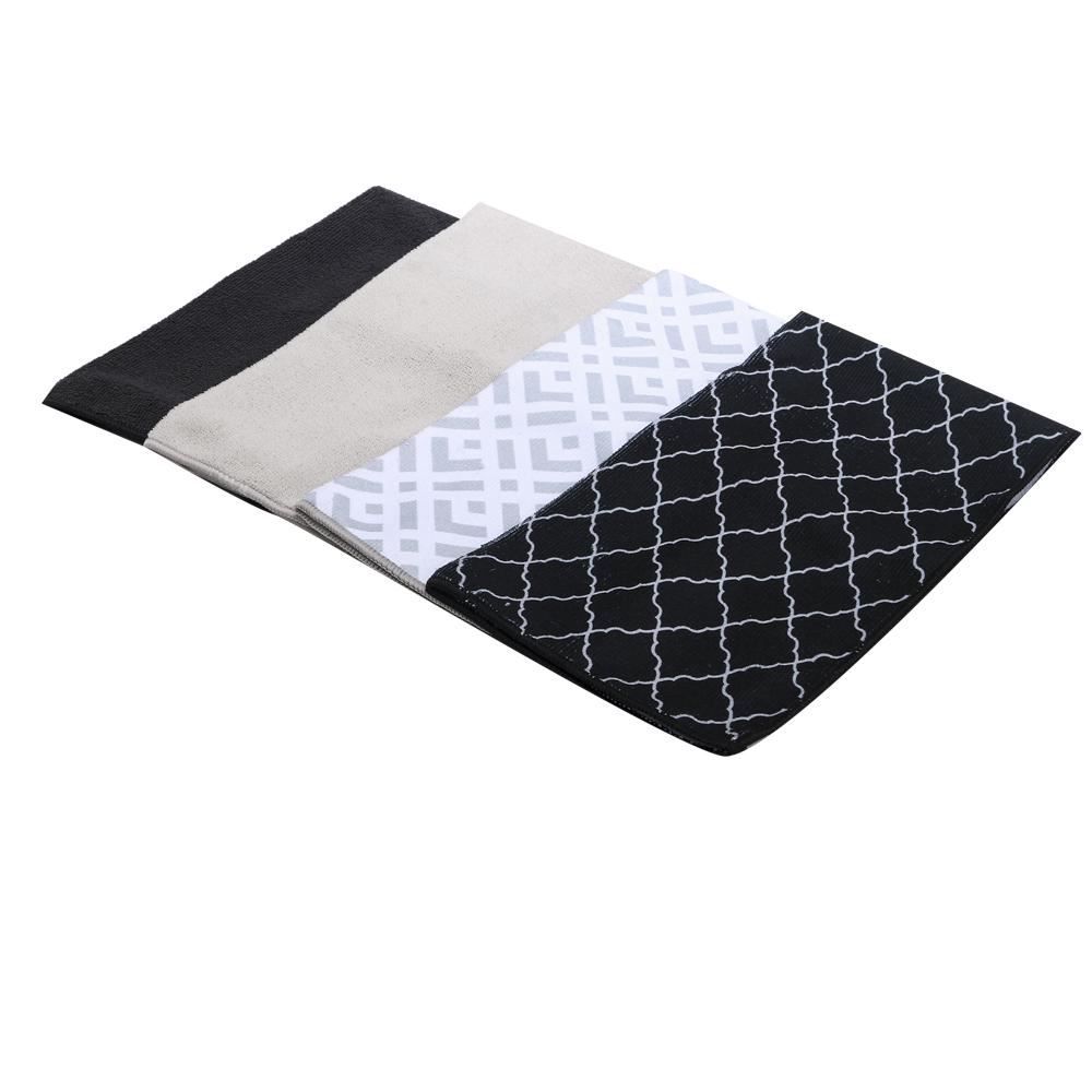 Kit Panos Multiuso 4 Peças Pratik Havan Casa - Cinza