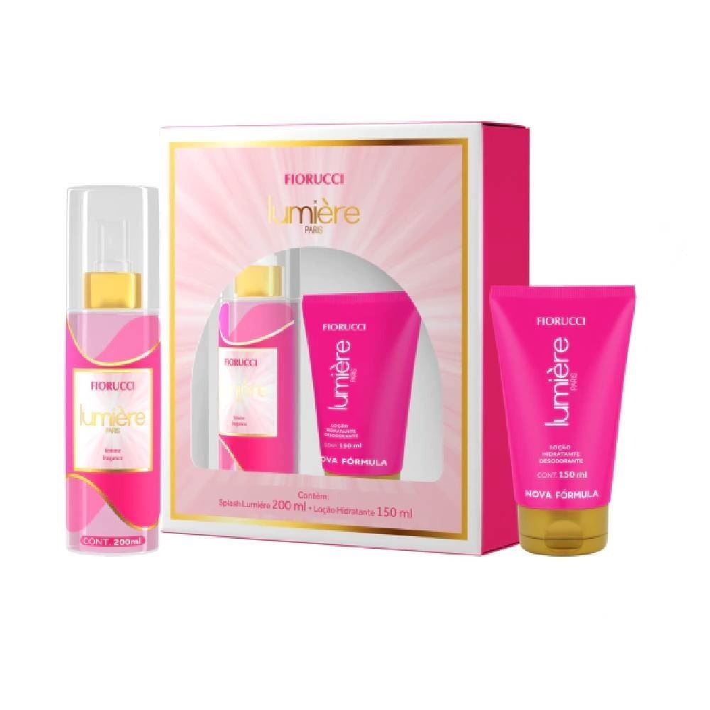 Kit Perfume Feminino Splash Lumière 200Ml + Loção Hidratante 150Ml - Fiorucci
