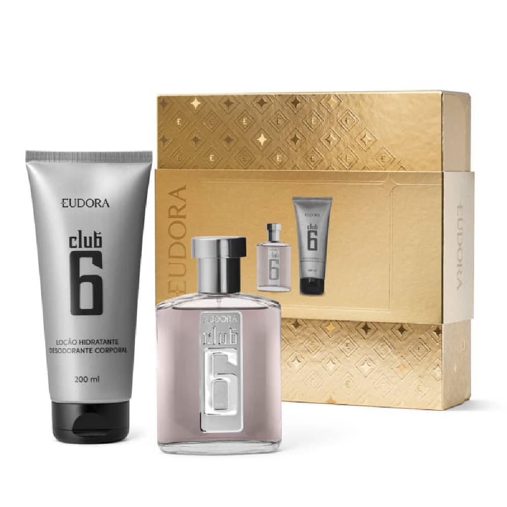 Kit Perfume Masculino Club 6 95Ml + Loção Hidratante Desodorante 200Ml - Eudora