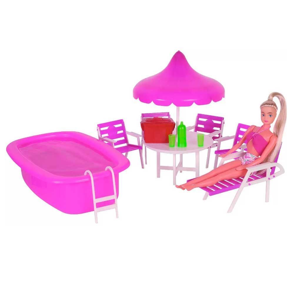 Kit Piscina Para Boneca Clube De Verão Adijomar - 259