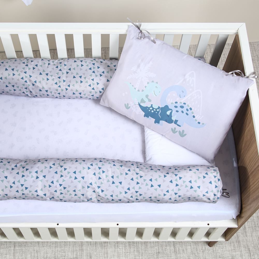 Kit Protetor De Berço Slim Havan Baby 3 Pçs - Dino