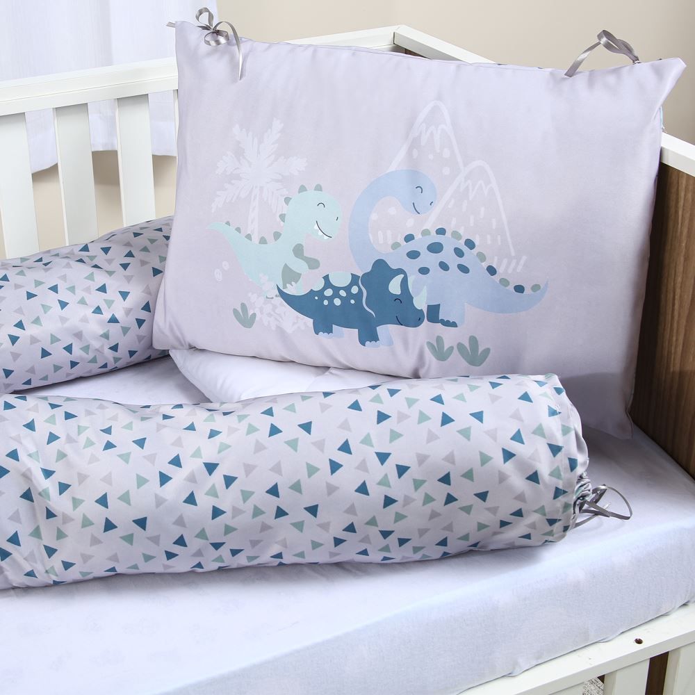 Kit Protetor De Berço Slim Havan Baby 3 Pçs - Dino