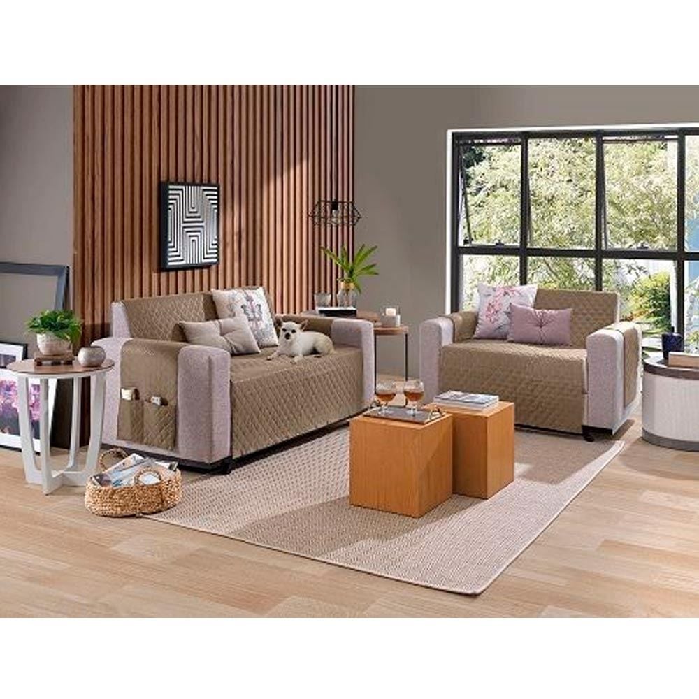 Kit Protetor De Sofa 2 E 3 Lugares Havan - Taupe