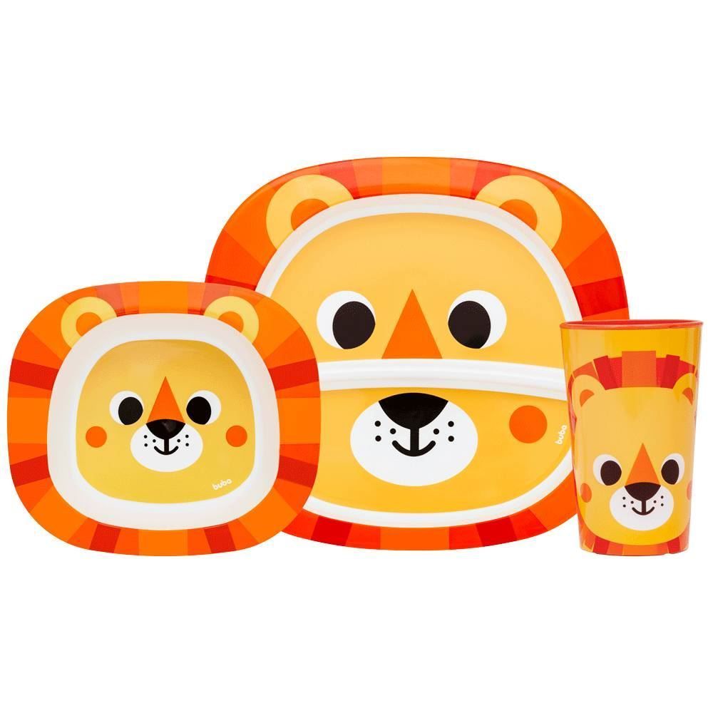 Kit Refeição Infantil Bubazoo Buba - Leão