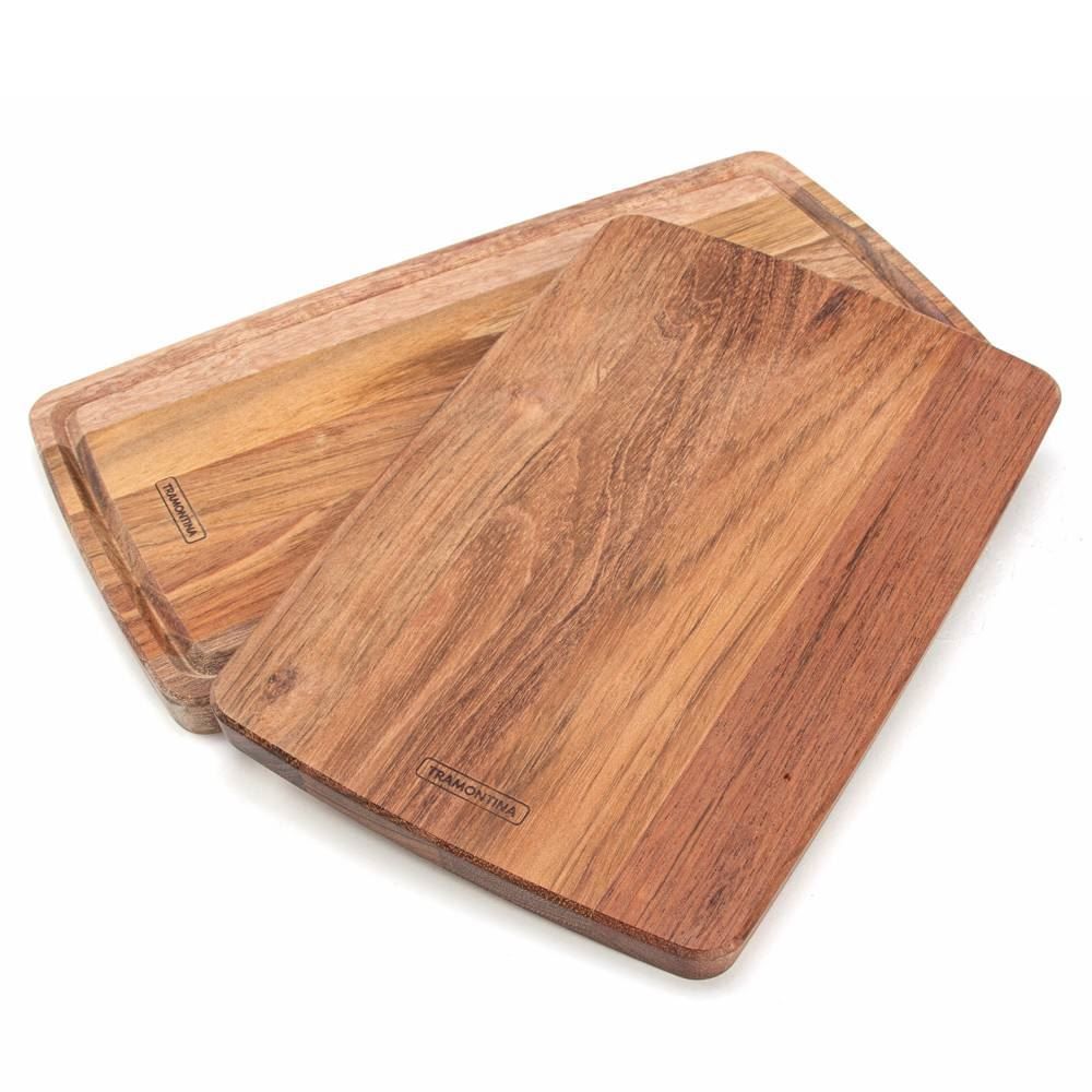 Kit Tábuas De Cozinha Em Madeira Jatobá Tramontina - 2 Peças