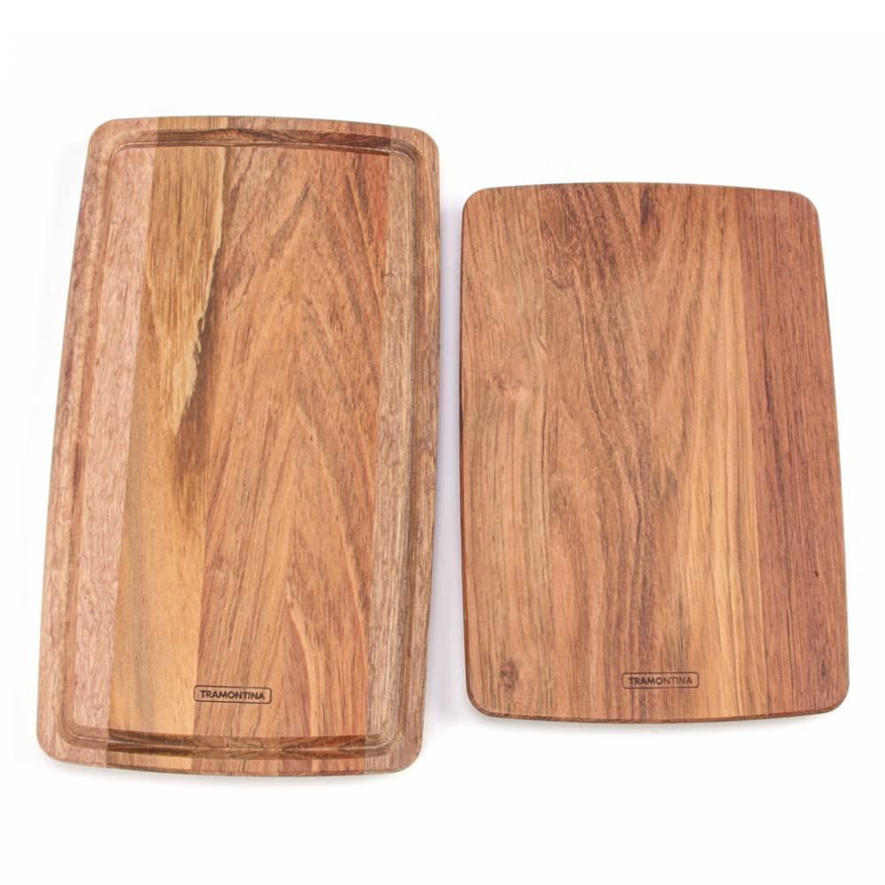 Kit Tábuas De Cozinha Em Madeira Jatobá Tramontina - 2 Peças
