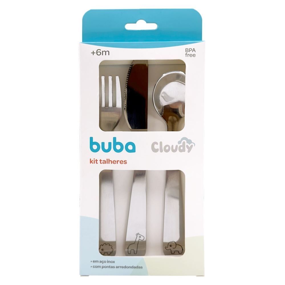 Kit Talheres Cloudy Buba - Aço Inox