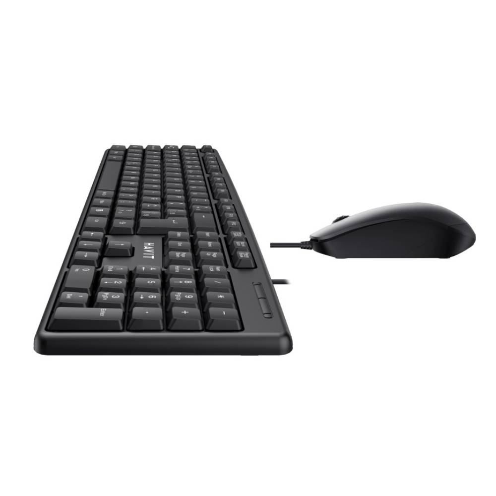 Kit Teclado E Mouse Com Fio Havit Kb271cm - Preto