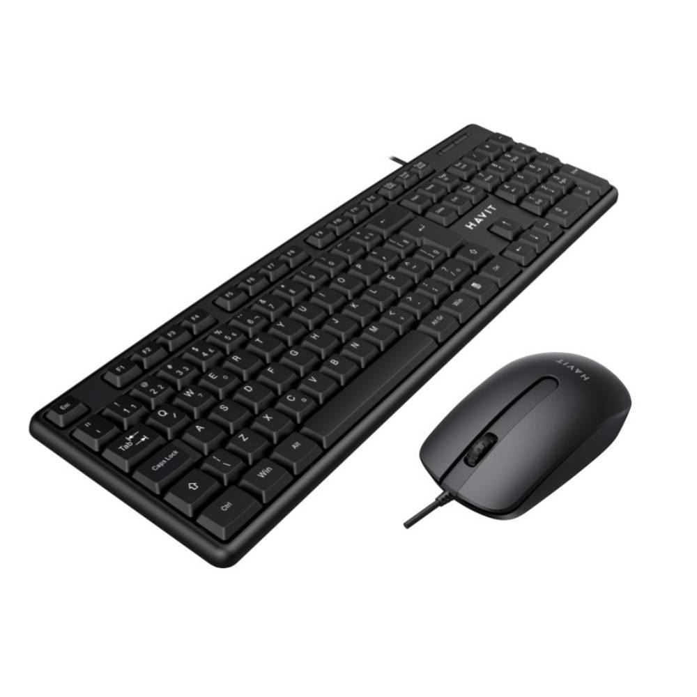 Kit Teclado E Mouse Com Fio Havit Kb271cm - Preto