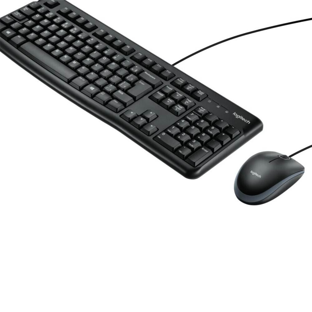 Kit Teclado E Mouse Logitech Com Fio - Preto