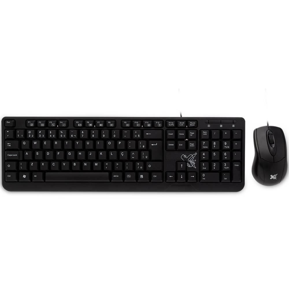 Kit Teclado E Mouse Maxprint Essential Com Fio - Preto