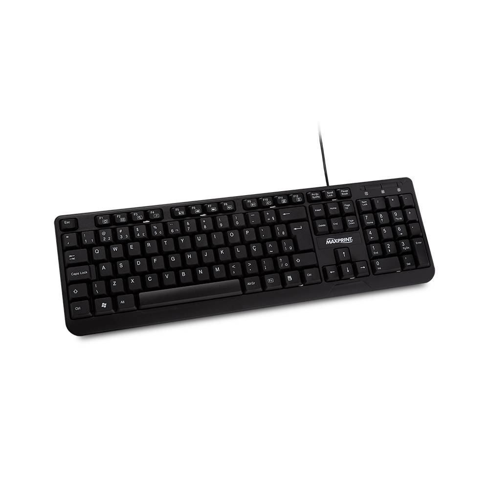 Kit Teclado E Mouse Maxprint Essential Com Fio - Preto