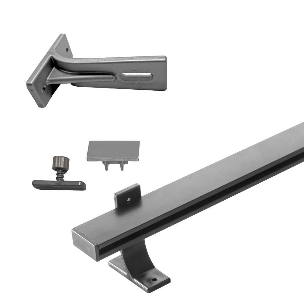 Kit Trilho Deslizante Unique 3,00 M Havan Casa - Prata Fosco