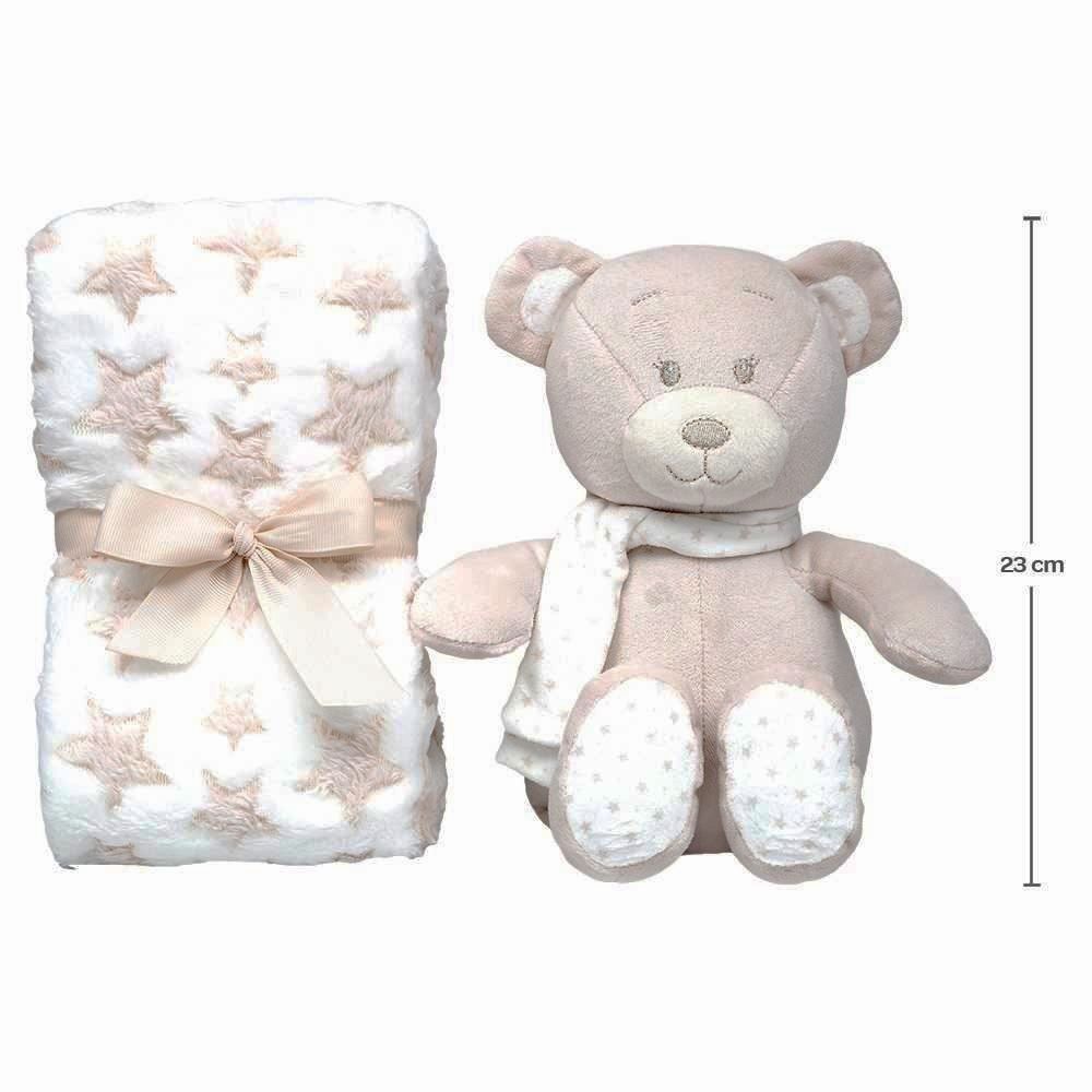 Kit Ursinho com Mantinha Soninho Buba - Bege