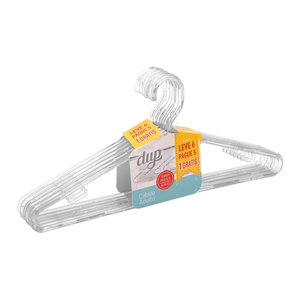 L6p5 Cabide Basic Line Cristal Feirinha