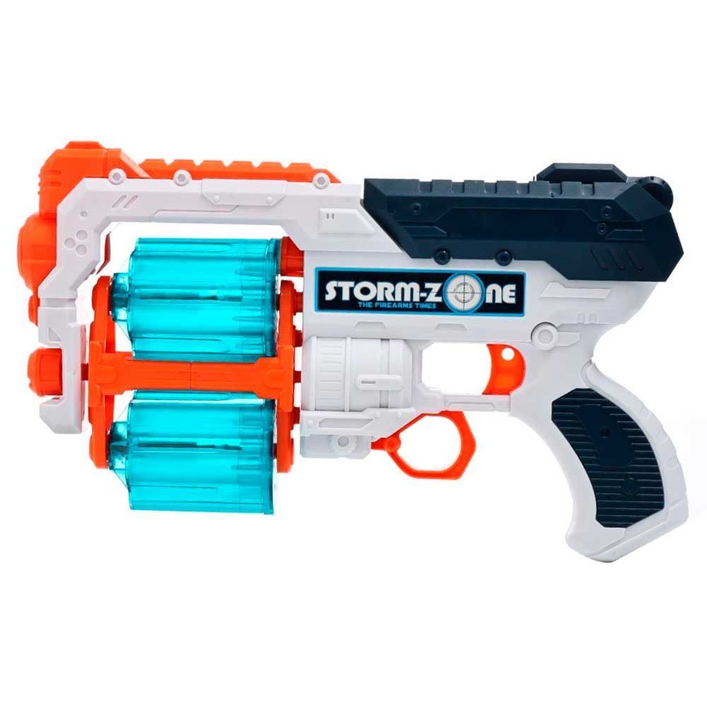 Lançador De Dardos 2 Tambores 12 Dardos Branco Havan Toys - HBR0305