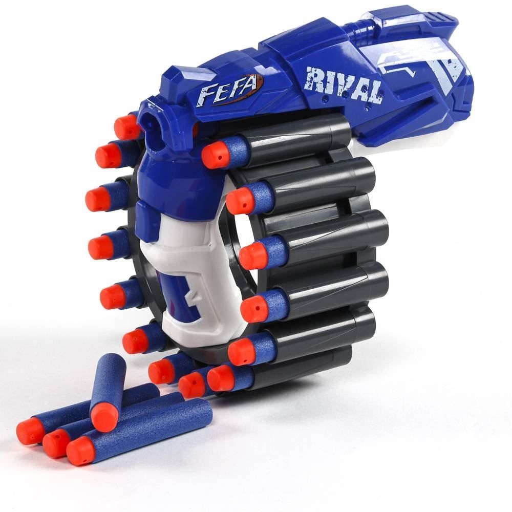 Lançador De Dardos Azul 20 Dardos Strike Guns Havan Toys - Azul