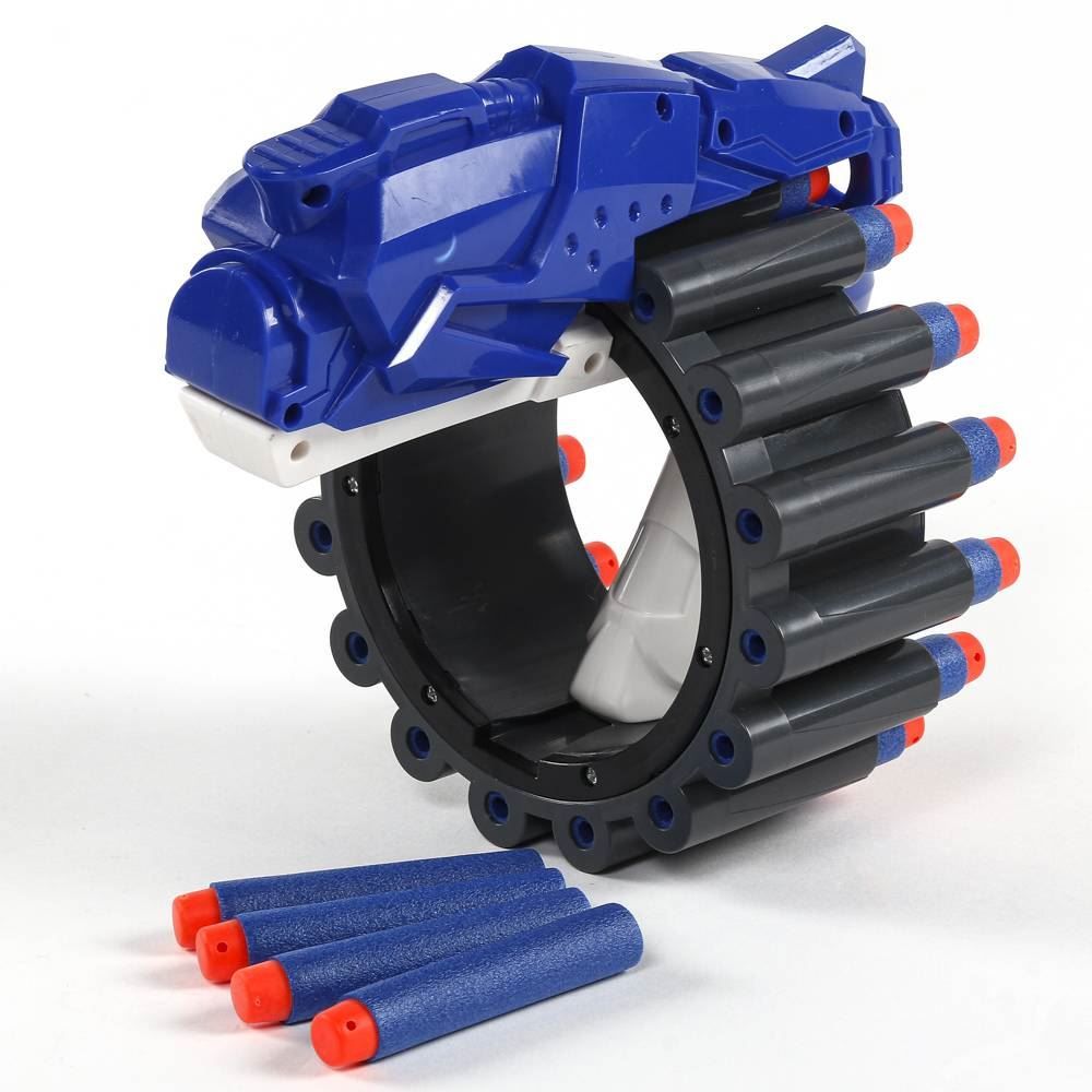 Lançador De Dardos Azul 20 Dardos Strike Guns Havan Toys - Azul