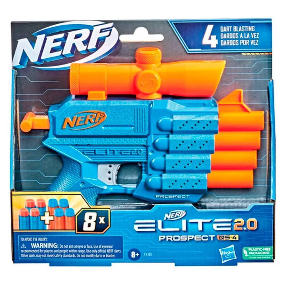 Lançador De Dardos Nerf Prospect Qs4 Elite 20 Hasbro - F4191