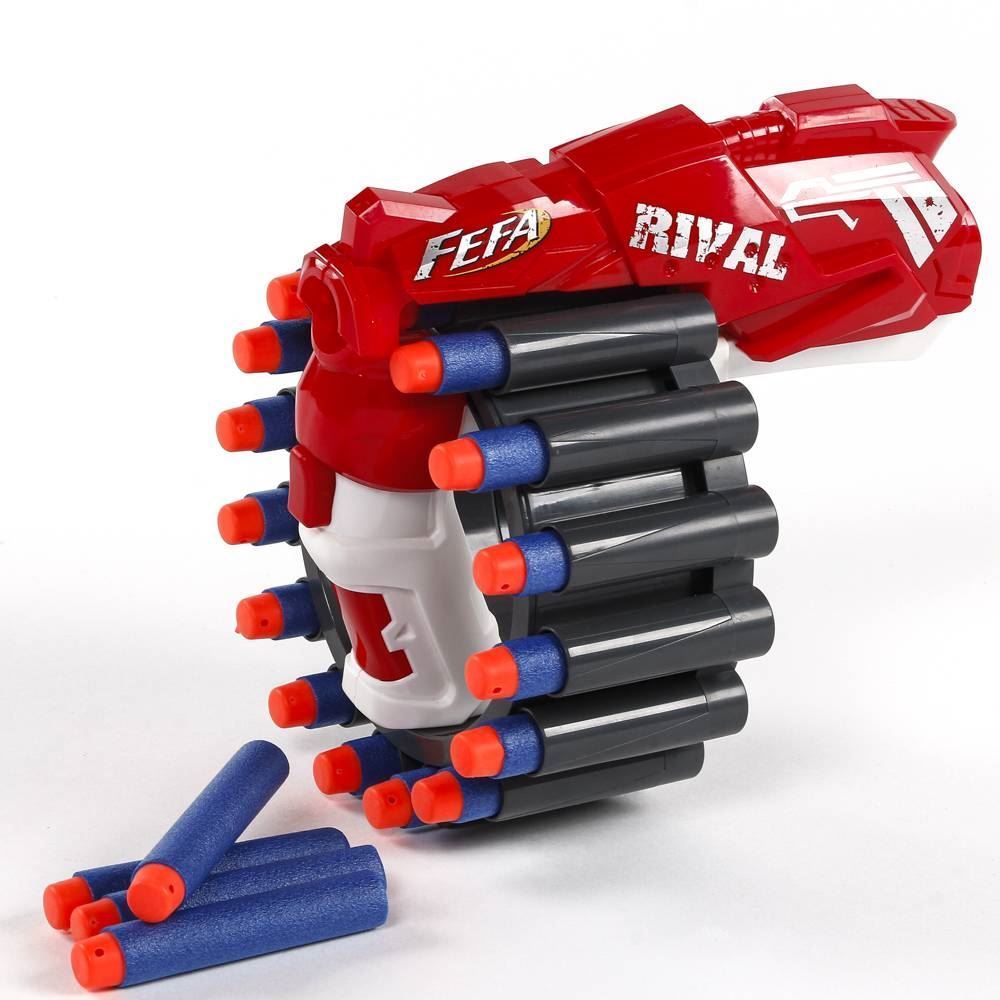 Lançador De Dardos Vermelho 20 Dardos Strike Guns Havan Toys - Vermelho