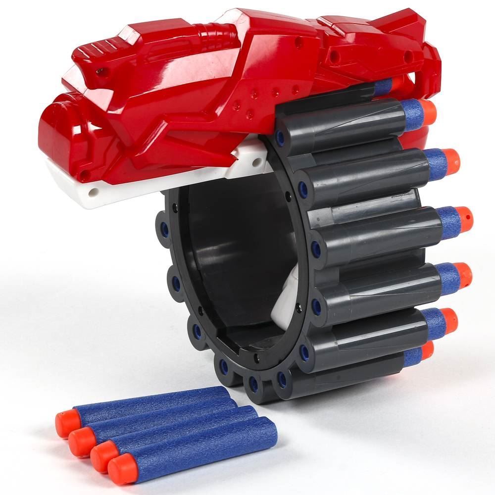 Lançador De Dardos Vermelho 20 Dardos Strike Guns Havan Toys - Vermelho