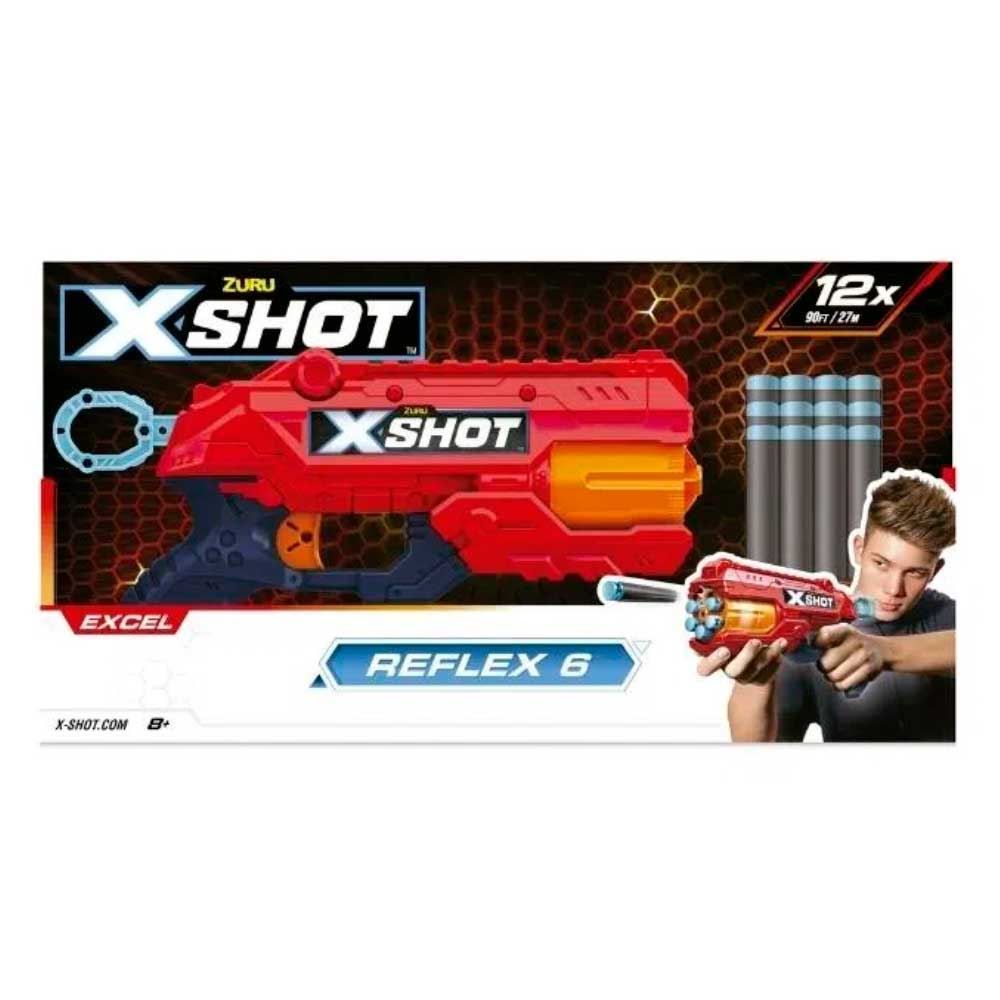 Lançador De Dardos X-Shot Red Tk6 8 Dardos Candide - 5712