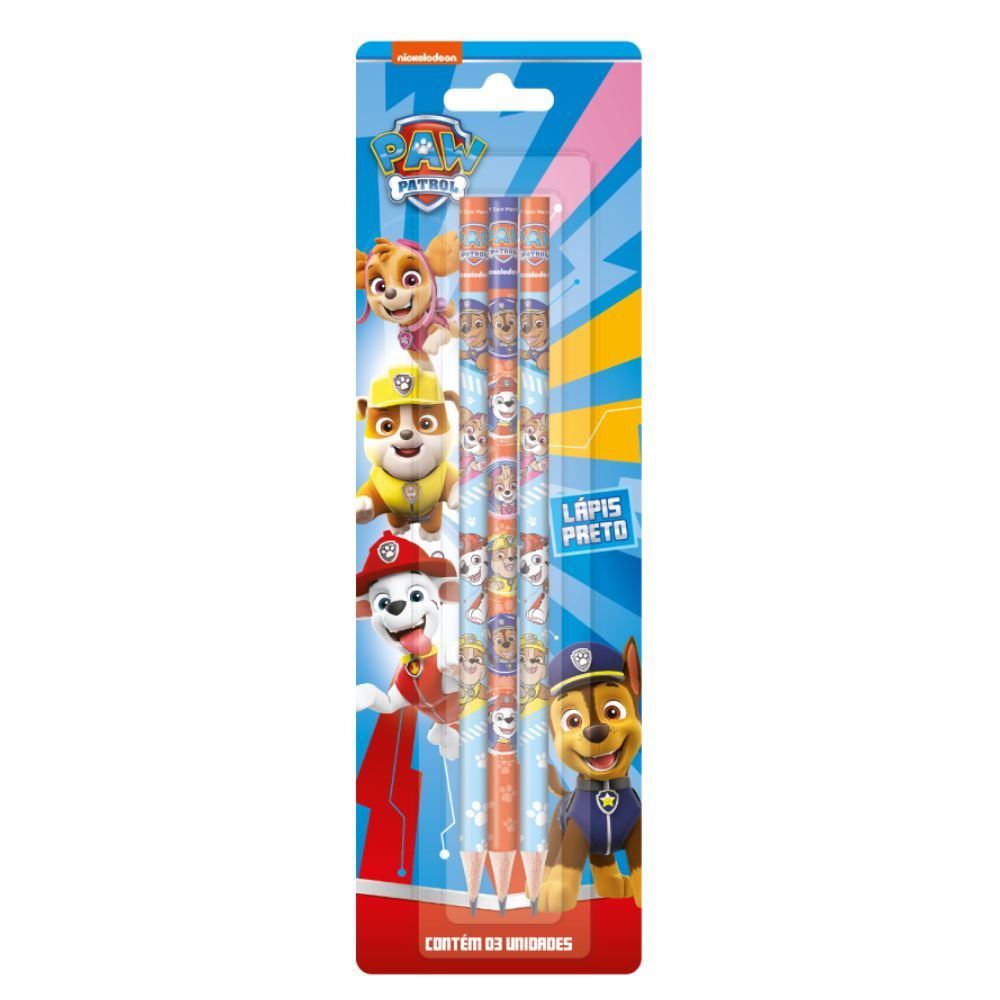 Lápis Grafite 3 Unidades Patrulha Canina - 902184