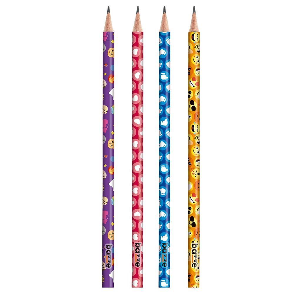 Lápis Grafite Emoções 4 Unidades Bazze Tris - 904010