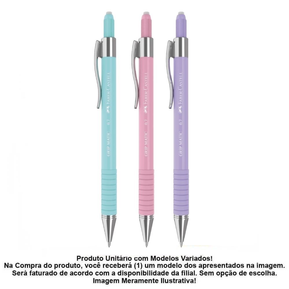 Lapiseira 0.7 Grip Matic Colors Faber-Castell - Sortido