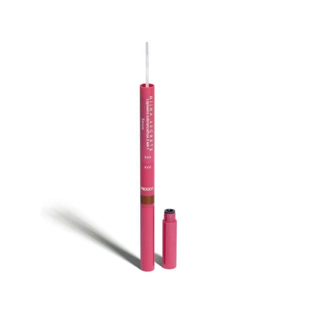 Lapiseira De Sobrancelha 3 Em 1 Marrom Escuro Niina Secrets - 1,1g