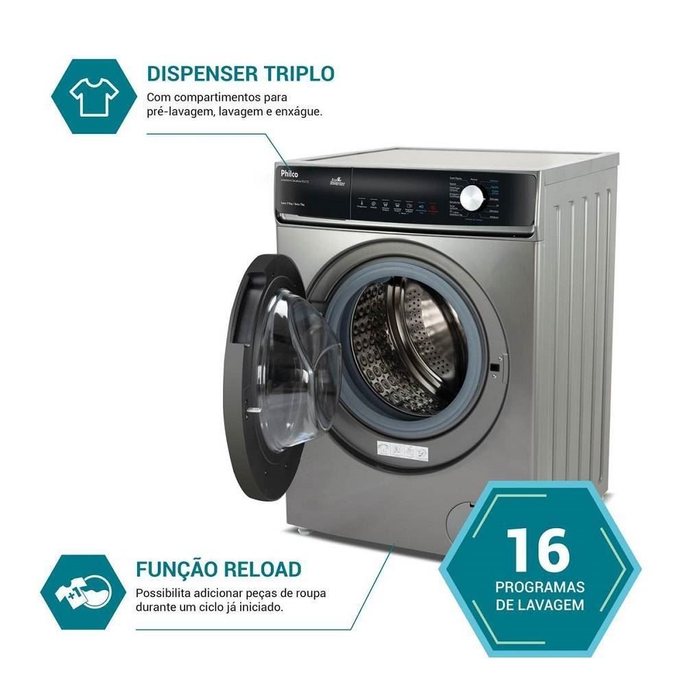 Lava E Seca 11KG Philco 16 Programas PLS11C