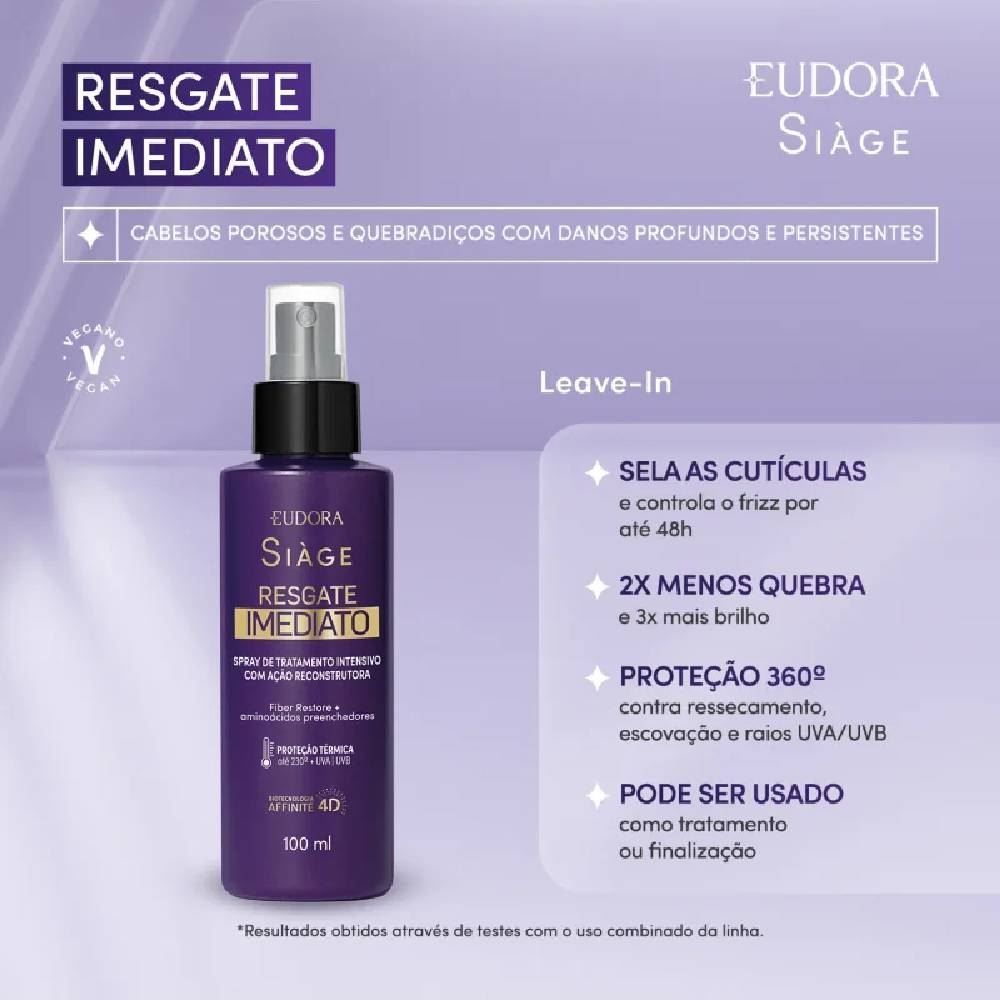 Leave-In Resgate Imediato Siàge 100Ml - Eudora