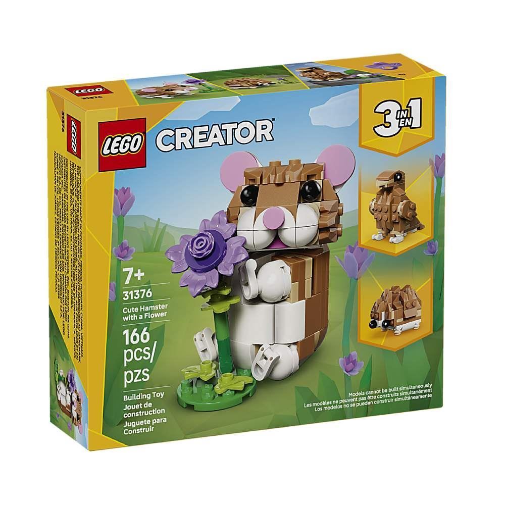 Lego Creator 3 em 1 Hamster Fofo com Uma Flor - 31376