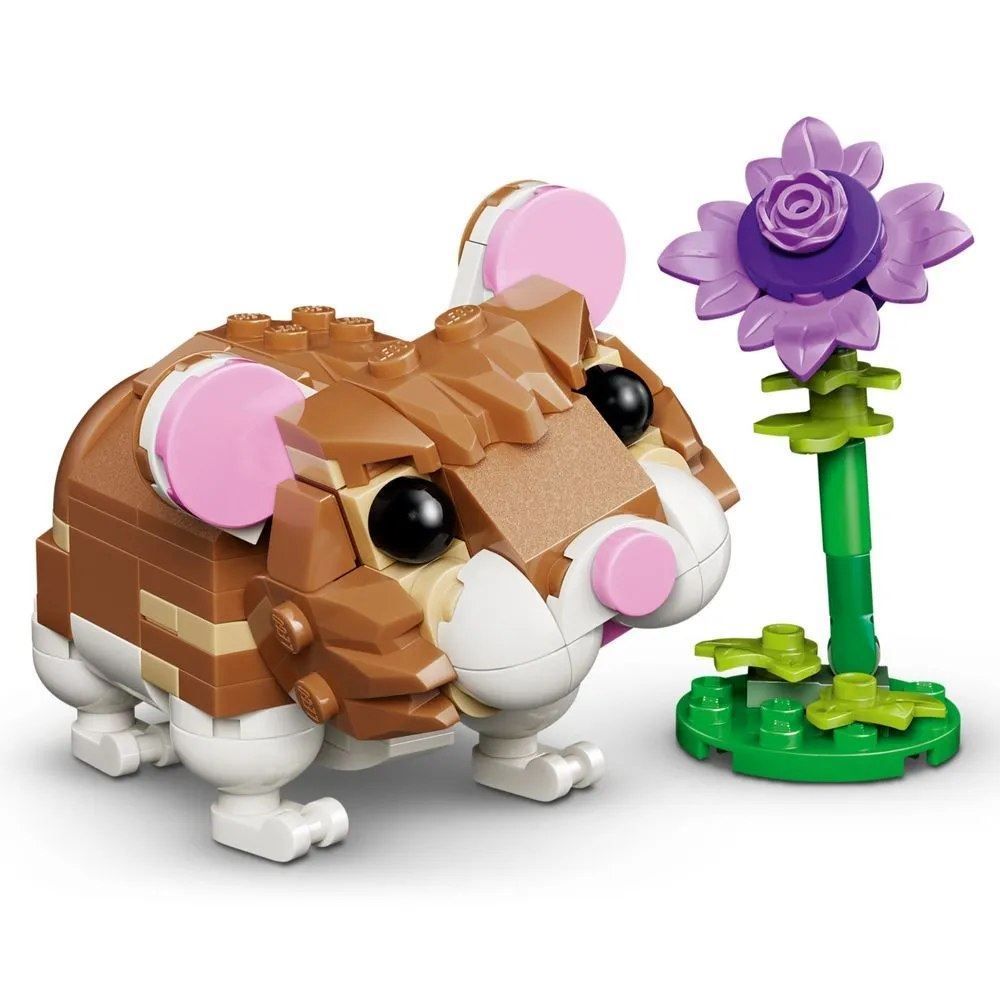 Lego Creator 3 em 1 Hamster Fofo com Uma Flor - 31376
