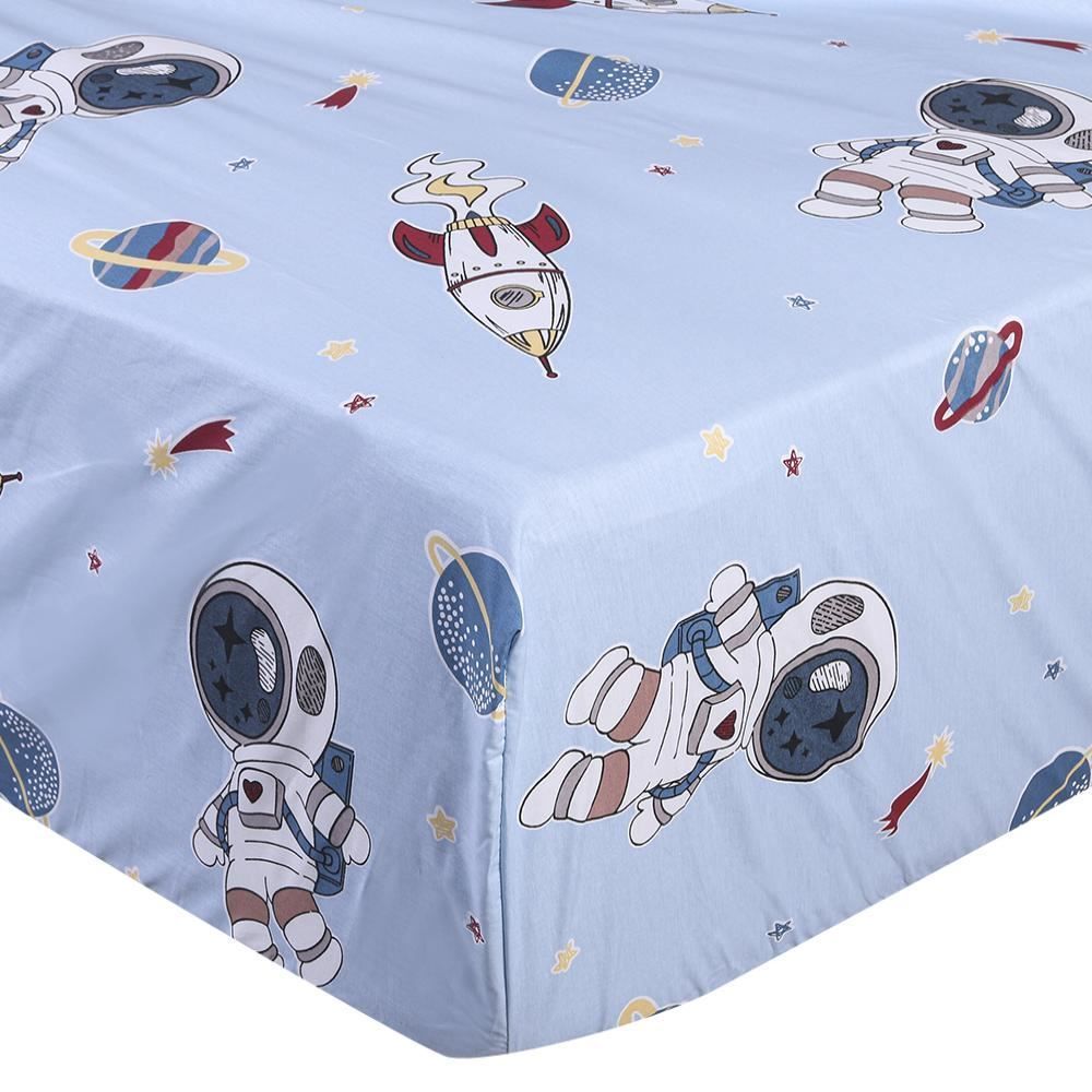 Lençol Avulso Casal Com Elástico Infantil Buona Fortuna  - Astronauta