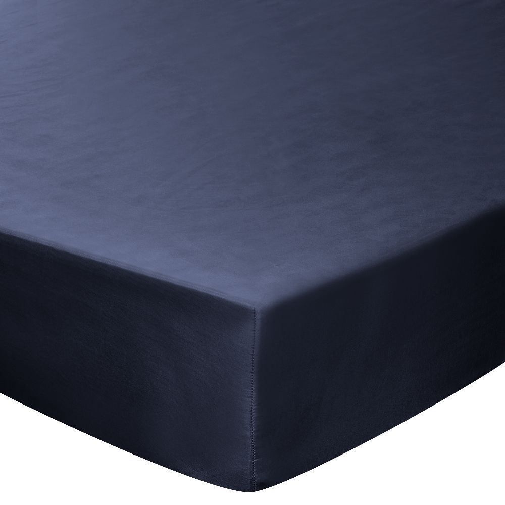 Lençol Avulso Queen Com Elástico Microfibra Liso Havan Casa - Azul Marinho 
