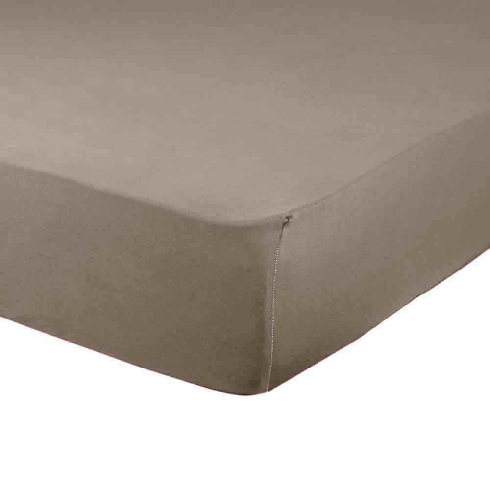 Lençol Com Elástico Casal Malha Yaris - Cru